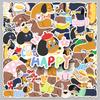 50 Cute Dachshund Cartoon Stickers - Waterproof Pet Animal Decals for Phone Decoration