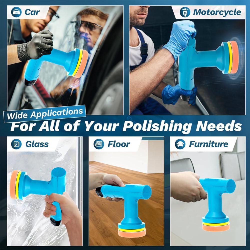 5000RPM Cordless Mini Polisher 9 Gears Car Electric Polishing Machine 12V Adjustable Speed Vehicle Polishing Power Tools