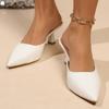 Women's Spring and Summer New Pointed Sandals Lazy Slippers Fashion Baotou Half Slippers High Heel Versatile