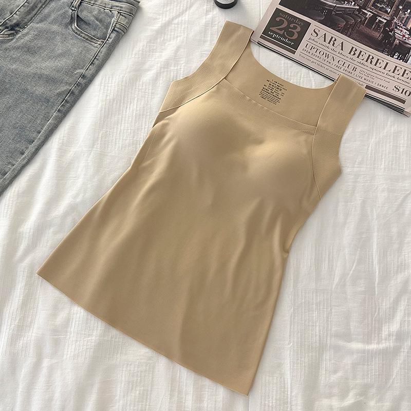 

Бесшовная антистатическая майка со встроенными подушечками для бюстгальтера, идеально подходит для облегающего кроя — идеально подходит для осеннего и зимнего сезона. L 90-110