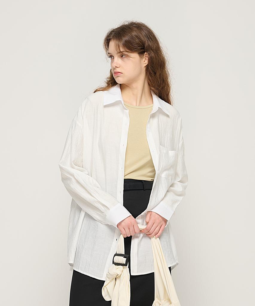 CARGOBROS FOR WOMAN Loose Fit Easy Long Shirt (White)