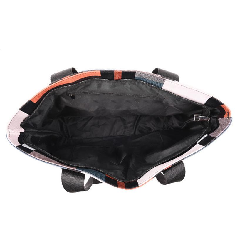 Projektanci Torebki Damskie PU Leather Top-Handle Bolsas Torby damskie na ramię o dużej pojemności Casual Splice Tote Bag