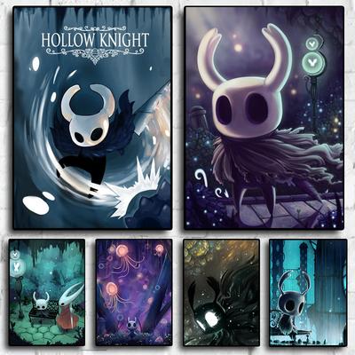 Hollow Knight GAME Klasická anime filmová postava Tlač Plagáty do izby Obývacia maľba na plátne Umenie Domáca dekorácia Obrázky Darček