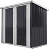 Capanno da Giardino - Cabina da Giardino 1,26 m² - Capanno Porta Attrezzi 2 Porte Bloccabili - dim. 147L x 86P x 134A cm - Lamiera d'Acciaio Bianco Nero