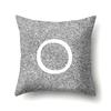 Polyester Pillowcase Home Decoration Gray Bottom Pillowcase 26 English Letter Cushion Cover