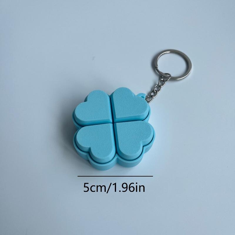 1Pcs 3D Printing Decompression Press Four Leaf Clover Key Chain Pendant Creative Fingertip Toy Bag Ornaments Party Favors