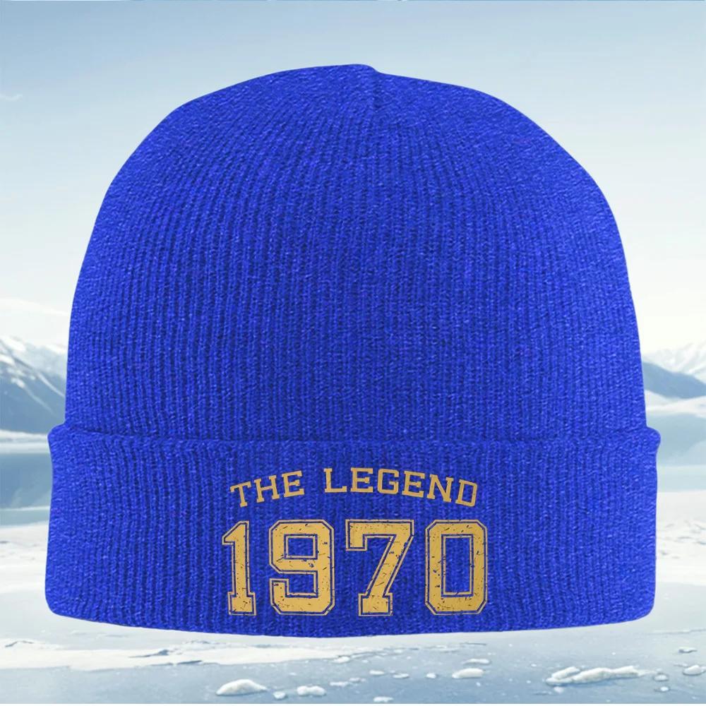 The Legend vintage design Unisex Women Unisex Knitted Hat Beanie Pullover Cap Winter Thermal Warm Christmas Outdoor Cycli