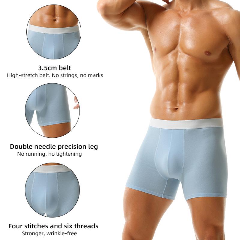 European & American Anti-Chafing Breathable Men's All-Cotton Underwear Shorts