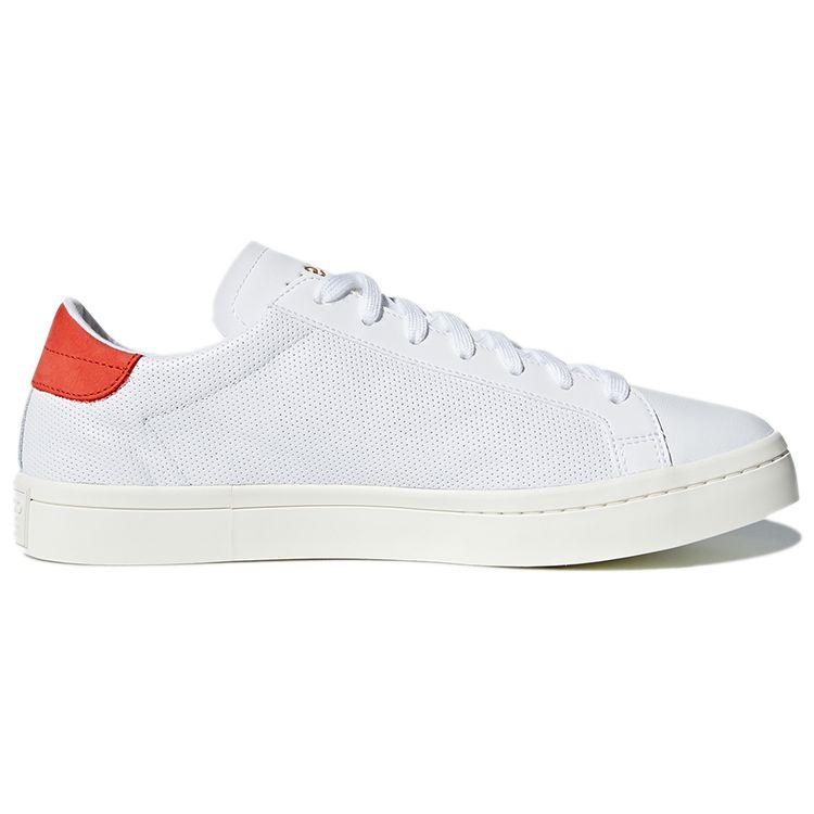 Adidas Originals Court Vantage Comfortable Versatile Durable Low-Top Skate Shoes Unisex Sneakers White Red CQ2566