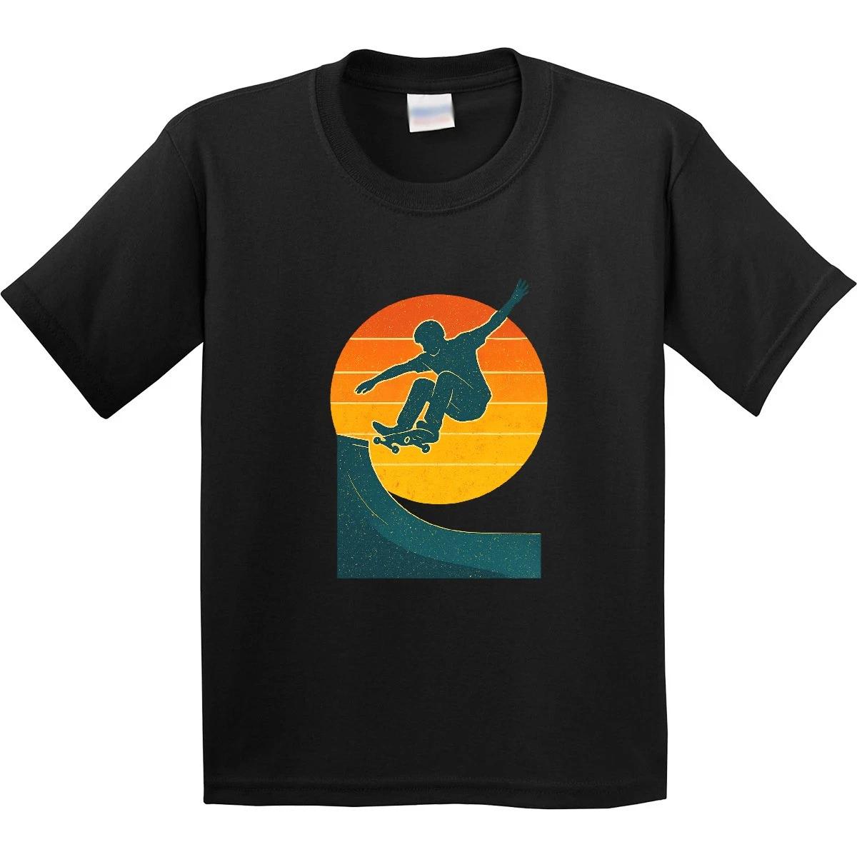 Inktastic Skateboarding Sunset Skateboarder Youth T-Shirt Skater Future Vintage 130