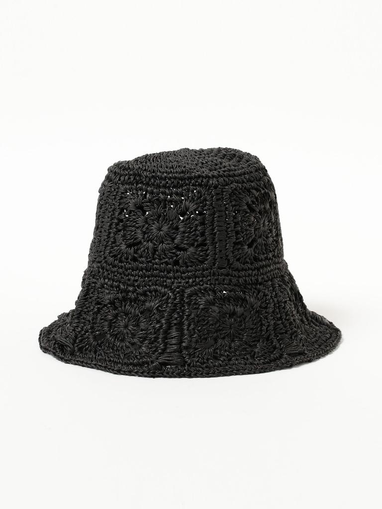 BEAMS LIFE STORE by BEAMS CONTROL FREAK Paper Pattern Bucket Hat, Women's, Black, One Size