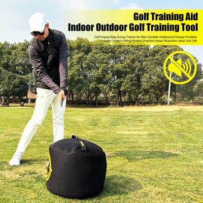 Golf Impact Bag Silent Golf Swing Trainer Portable Power Hitting Bag Indoor Outdoor Golf Practice Tool for Men