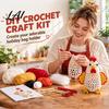 Seasonal Craft Kits Crochet Animal Bag Holder DIY Kit Hanging Plastic Make Easy Patterns Cute Raccoon Highland Cow Organizer for Home Kitchen Decor,
