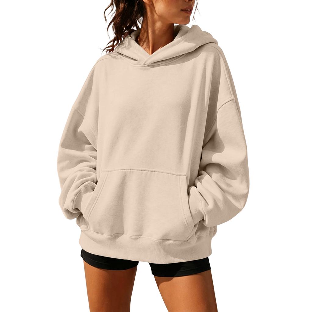 Women's Long Sleeve Neck Pullover Hoodie for Casual Daily Wear