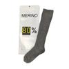 Women's 80% Merino Wool Knee-High Socks, Double-Needle College Style, Slouchy, Warm for Autumn/Winter, Solid Color.