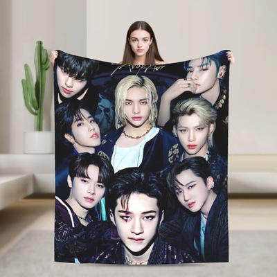 Decken Reise Büro Flanell Überwurfdecke Kpop Stray-kids S-skzoo FELIX Für Wohnzimmer Warmes Design Qualitäts Bettüberwurf