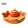 Matte Texture Ornament 3D Printed Pumpkin Jewelry Holder, Spooky Halloween Trinket Tray for Keys, Creative Seasonal Decoration Rings, Earrings,