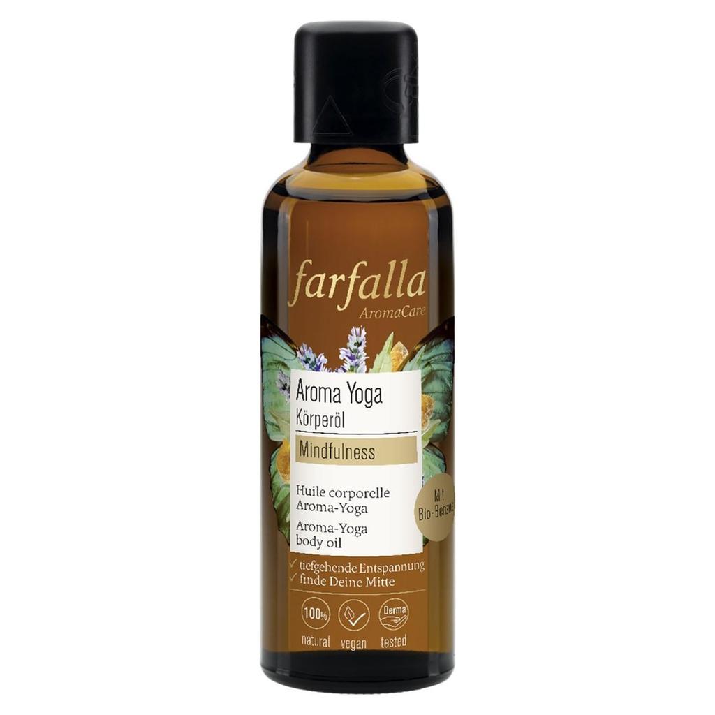 farfalla Aroma Yoga Body Oil Mindfulness Benzoin 75ml - Organic Jojoba Oil for Massage, Meditation, and Skincare
