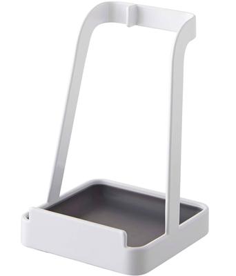 Yamazaki Tower Ladle & Pot Lid Stand, White, Approx. 10cm W X 10cm D X 15cm H, 2248