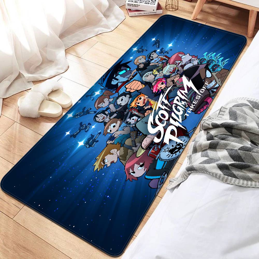 Scott Pilgrim Room Mats Anti-slip Absorb Water Long Strip Cushion Bedroon Mat Welcome Doormat