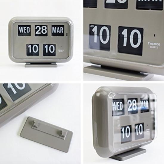Twemco Digital Calendar Clock Twemco Digital Calendar Clock Gray QD-35