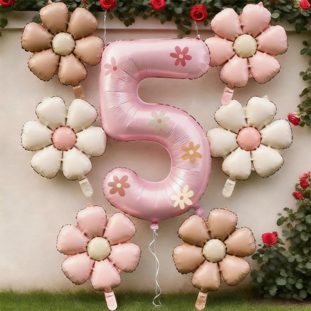 Large 0-9 Number Balloons 32inch Daisy Balloons Set Birthday Party Decorations Supplies