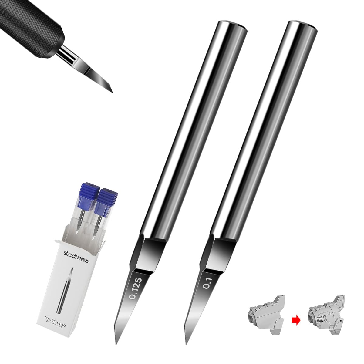 

Скребок Stedi Model из вольфрамовой стали для моделирования модели Gundam RG масштаба для панелей и сменное лезвие скребка, лезвие, размер 0,1+0,125 мм, хобби,