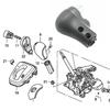 A03E-1Set Transmission Gear Shift Lever Knob Shifter Head Replacement Parts For Honda CRV CR-V 2007-2011