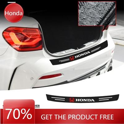 FIT Car New Honda Carbon Fiber Auto Protective Rear Trunk Bumper Guard 3D Stickers For Honda Mugen Power Jazz City Civic Inspir