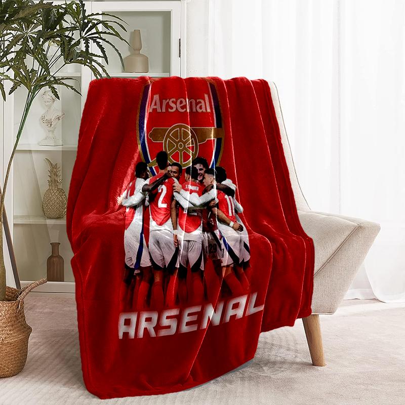 Coperta Stampata Arsenal F.C. - Morbida e Confortevole, per Camera da Letto, Viaggio, Divano, Decorazione Casa - Regalo di Compleanno Natale per Amico