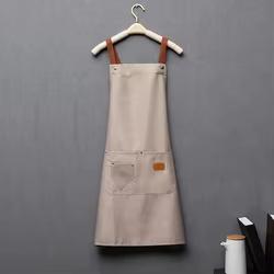 Kitchen Apron Waterproof Cross Adjustable Webbing Restaurant Bar Barbershop Work Apron