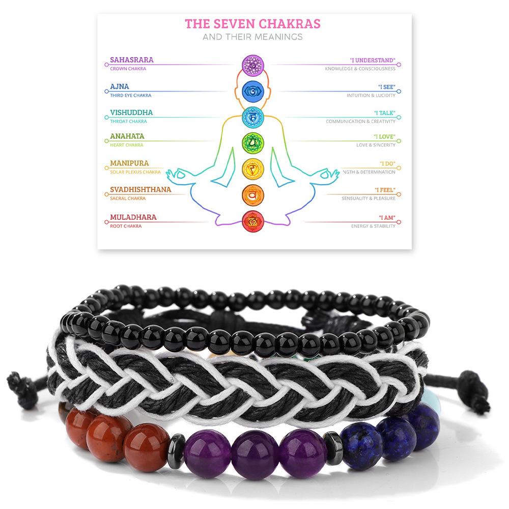 

JYL TS Bracelet Men s Volcanic Stone Pull Cord Bold Enhances Strength And Adaptability FK2939 (with card)