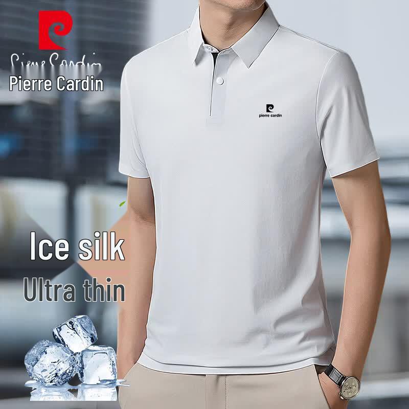 Pierre Cardin Men s Summer Ice Silk Breathable Polo Shirt 3XL