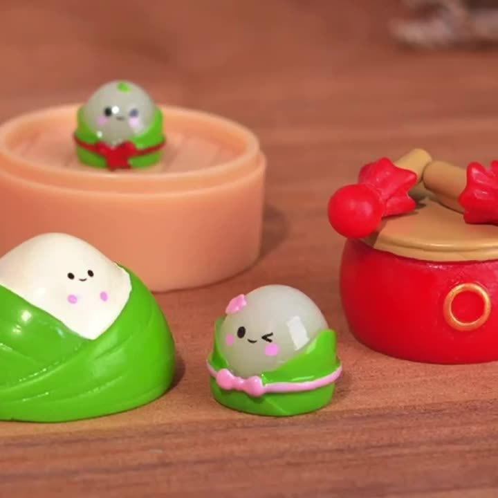 Micro-landscape Ornaments, Dragon Boat Festival Zongzi, Meat Dumplings, Festive Atmosphere Decoration, Tabletop Furnishings, Resin Handicrafts