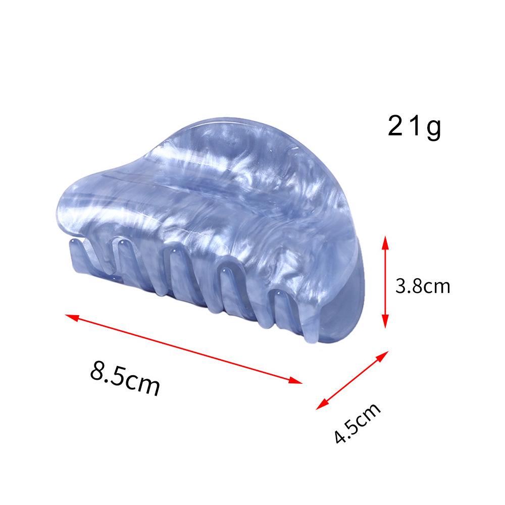 Luxury Acrylic Marble Wave Hair Claw Clip - Elegant Updo Accessory