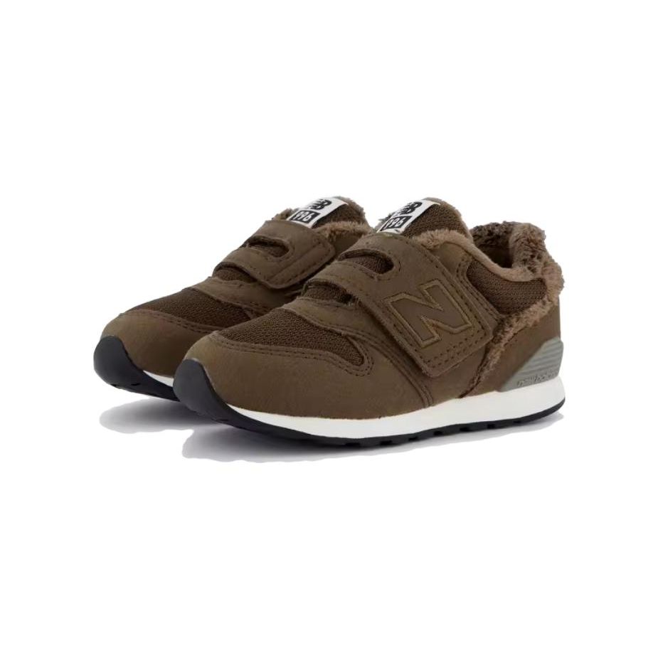 New Balance Nb 996 Soft Sole Comfortable Fleece Warm Velcro Low Top Walking Shoes Baby Shoes Brown IZ996FB3