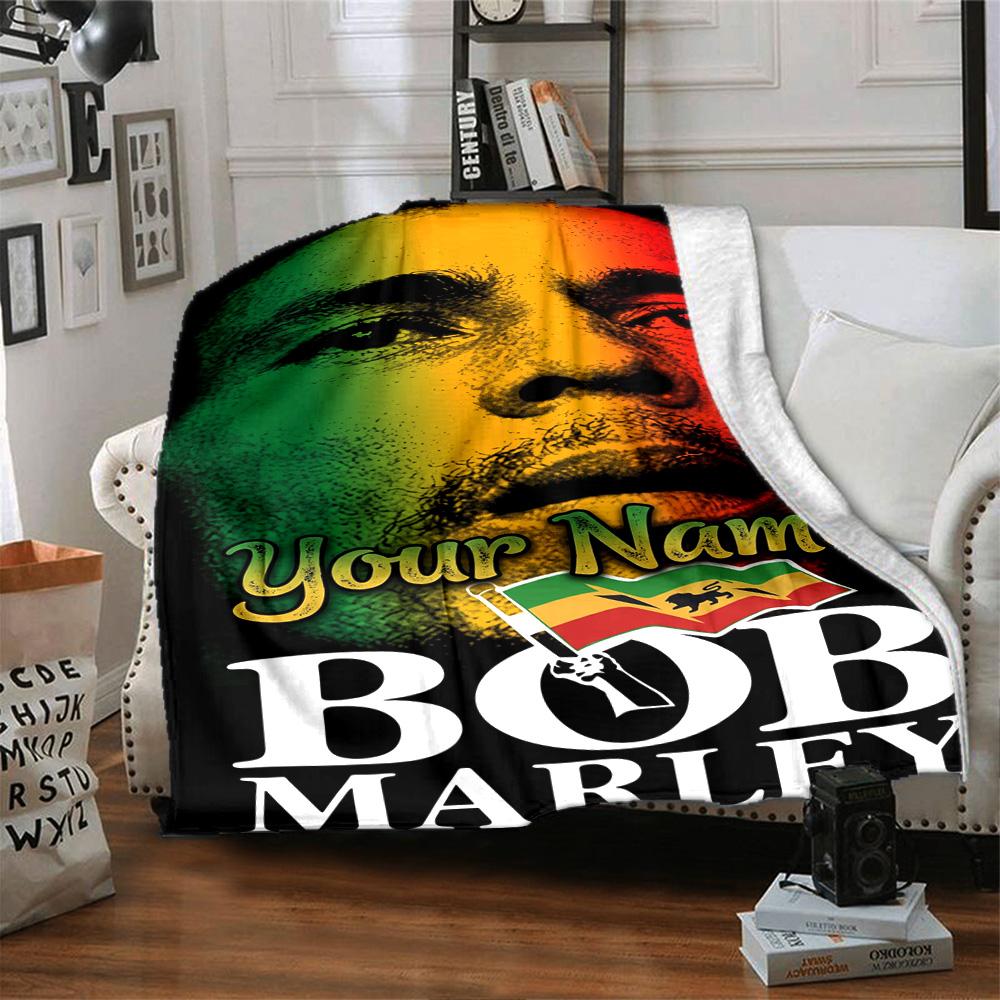 Bob Marley Personalizovaná deka se jménem Dárková personalizovaná deka Měkká teplá útulná Všestranná pro ložní prádlo obývací pokoj pohovku gauč Celoroční použití