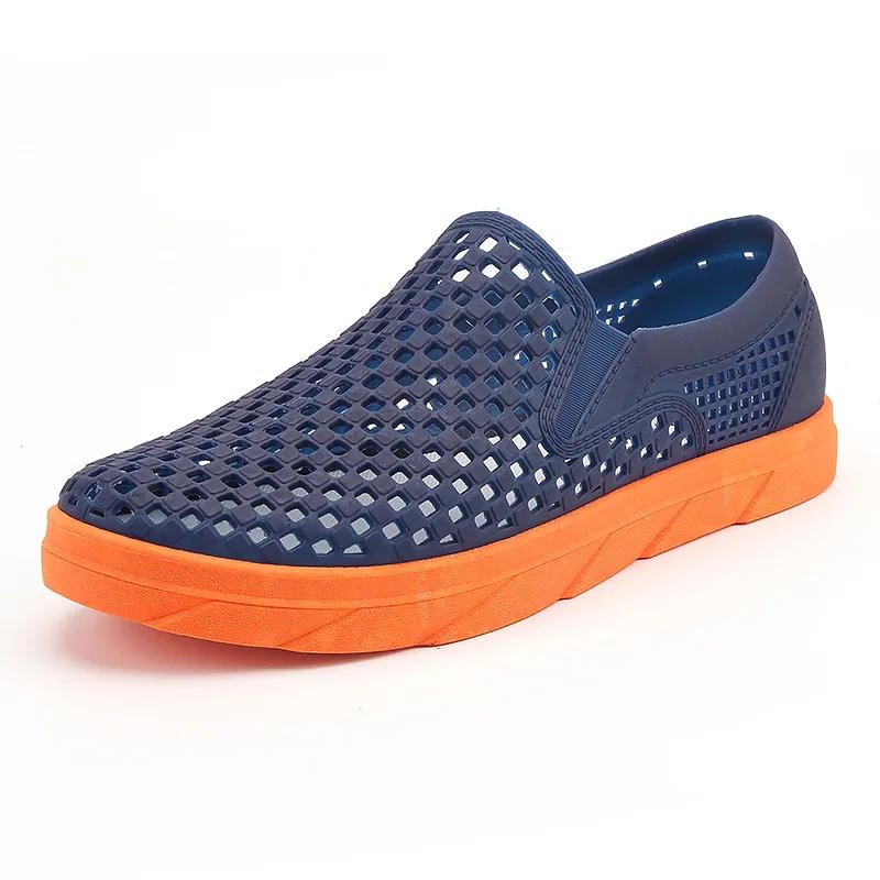 

Нескользящие сандалии для мужчин, дышащие модные мужские мокасины, летние новые мягкие подошвы, пляжная мужская обувь, повседневные сандалии, сандалии Hombre EUR 44 оранжевый