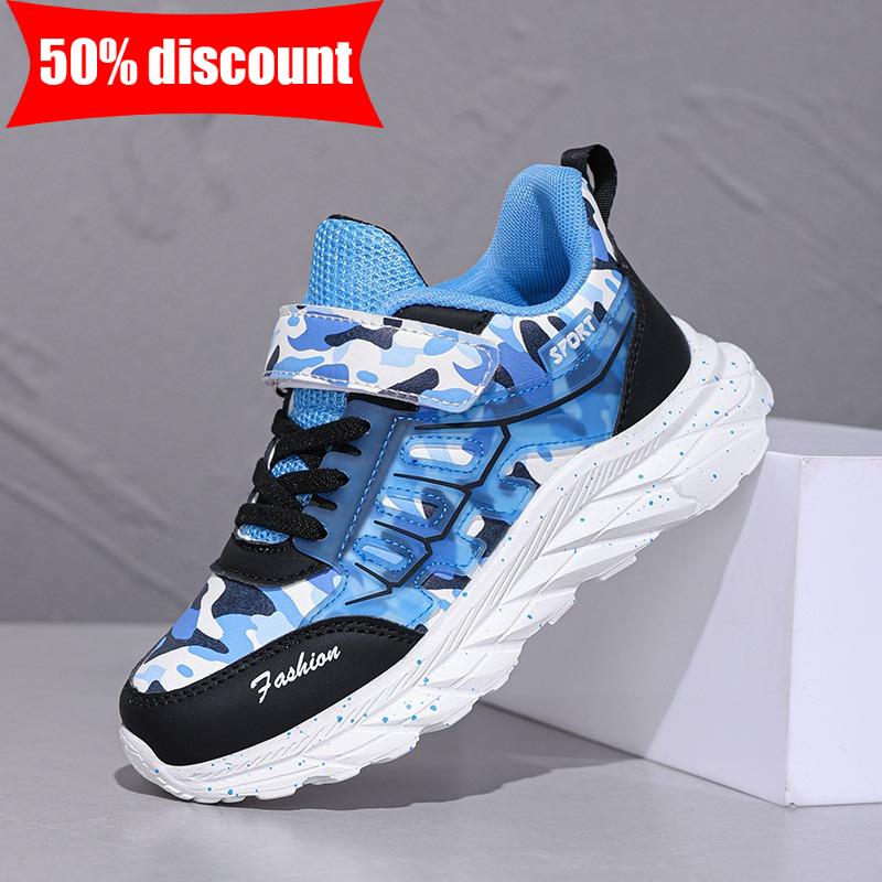 Childrens Sports Shoes Mesh Casual Comfortable Soft Sole Outdoor Boys Jogging Shoes New Anti Slip Rebound Walking Shoes