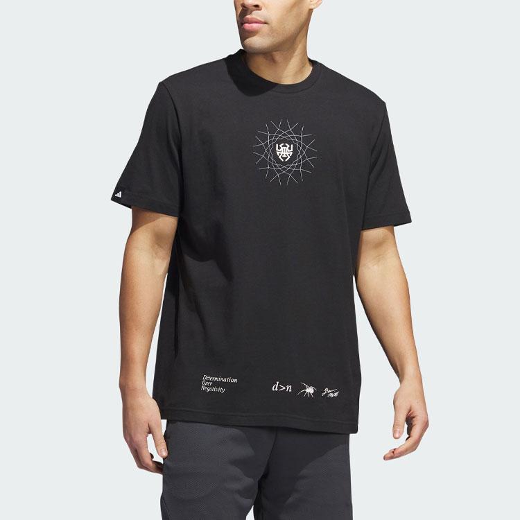Adidas Donovan Mitchell Graphic Tee Basketball Sports Short Sleeve T-Shirt Men Tops Black II7785