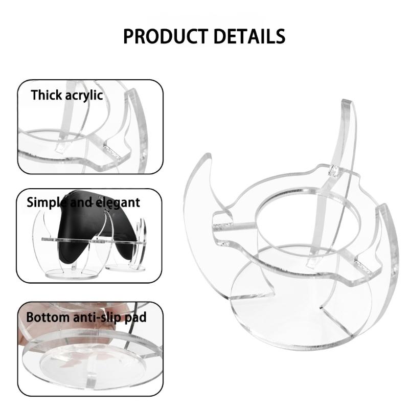 Desktop Clear Acrylic Gaming Controller Holder Easy Access Open Frame And Anti Slip Pad Gaming Accessories