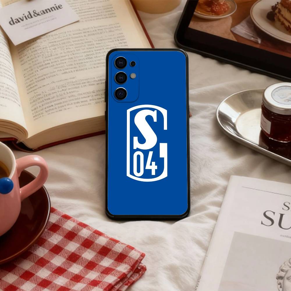 

Classic S-Schalke-es 04 P-Pattern Phone Case For Samsung S 25,24,23,22,30,21,10,9,Ultra,Plus,Lite,FE,4,5 G Soft Black Case Samsung S26Plus