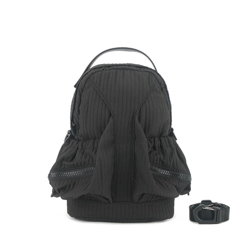 

New Men s Space Cotton Waterproof Couple Backpack, Casual Texture Pleated Backpack, Commuting Crossbody Bag чёрный
