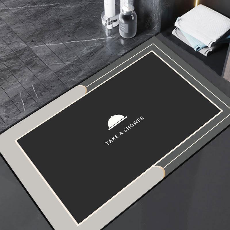 Soft Diatom Mud Absorbent Mat Bathroom Floor Mat Non-Slip Toilet Floor Mat Bathroom Toilet Carpet Entrance Door