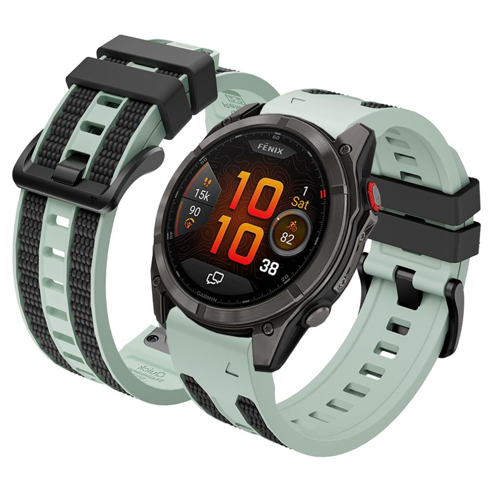 QuickFit 22mm 26mm Two-tone Sports Silicone Watch Band For Garmin Fenix 8 Pro 51mm 47mm E 7 7X 6 6X/Epix Gen 2 Strap Bracelet