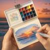 10/21 Grid Watercolor Paint Palette Mini Travel Painting Tray DIY Empty Paint Box  Artist