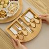 Nut Pull-Out Box, Chinese Style Bowl Rest, Bamboo Divided Rack, Ceramic Snack Bowl, Tableware Storage Box for Kitchen