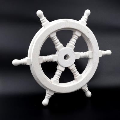 Classic Wooden Whitewash Ship Steering Wheel (18 Inches) NC-EN4G-M299