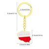 Stylish Keychain Featuring Poland Map Sturdy Titanium Steel Material Poland Flag Keyrings Key Holder Great for Gifting