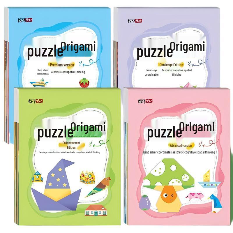 

Книга-пазл 3D оригами для детей: Толстая бумага для рукоделия и тренировка концентрации